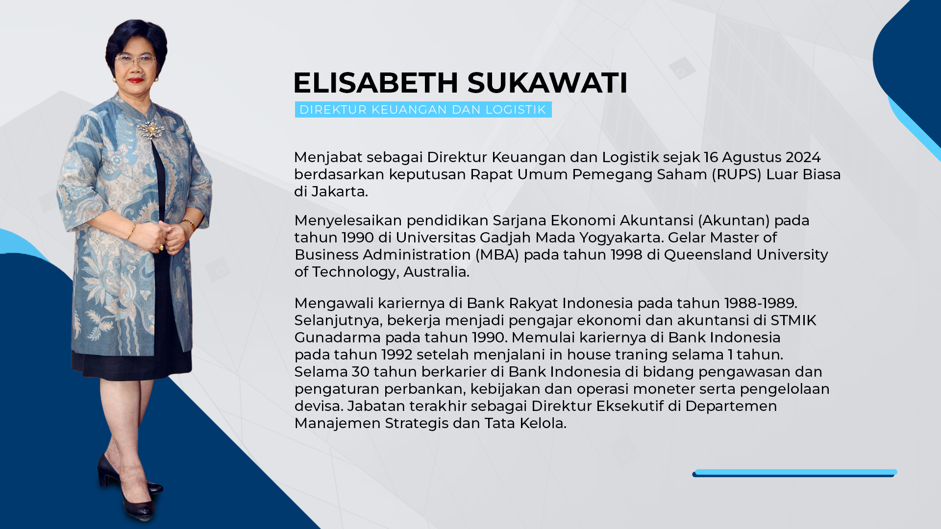 Elisabeth Sukawati, SE. Akt, MBA