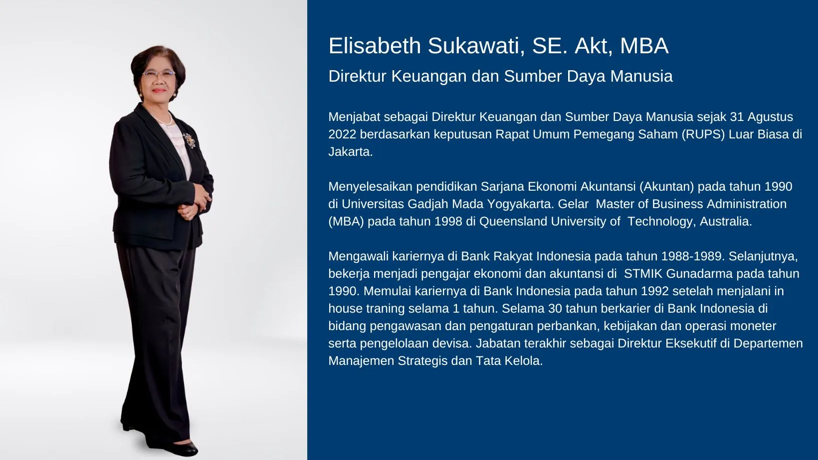 Elisabeth Sukawati, SE. Akt, MBA